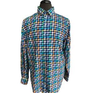 XL Visconti Bright Checked Button Down Shirt